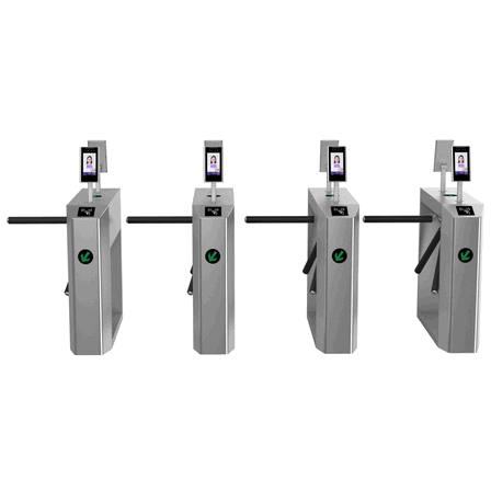 Stainless Steel Tripod Turnstile with Biometric Access Control for Kuwait Residential & Commercial Sites