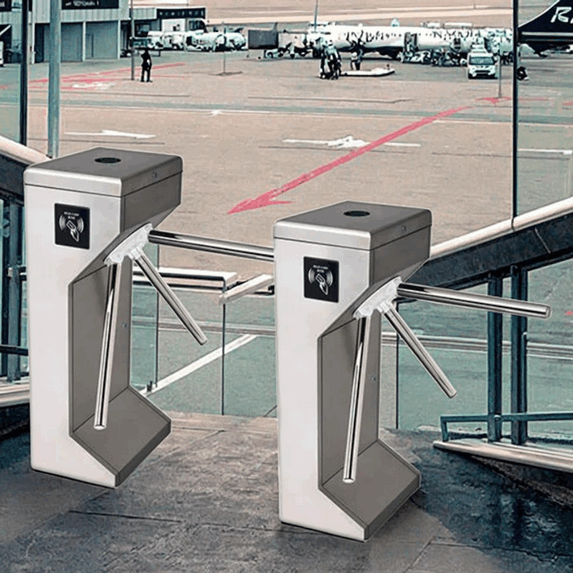 High-Security 304 Stainless Steel Tripod Turnstile for Corporate Office Access Control in Kuwait