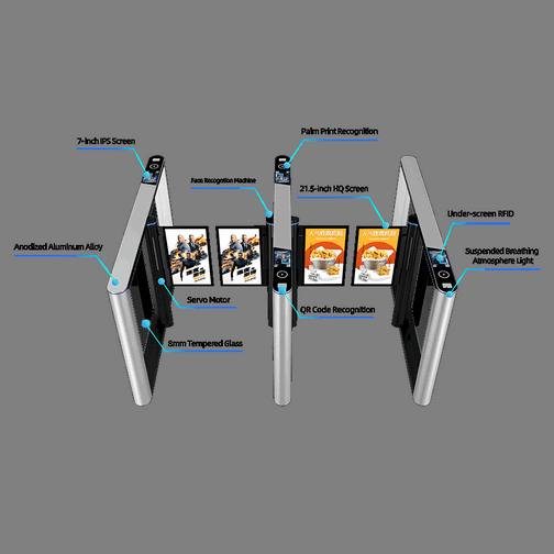 Electronic Swing Turnstile Gate with Smart Card & Biometric Access for Kuwait Residential & Commercial Sites