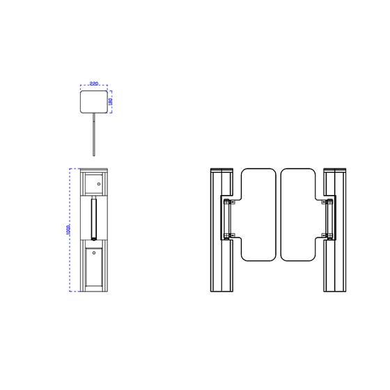 Infrared Swing Barrier for Kuwait Supermarkets & Malls | Baroxon Ba-401