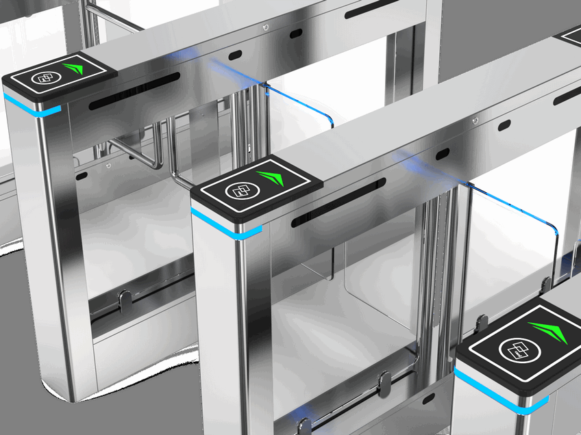 Swing Gate with Integrated Dome Camera for Construction Site Security in Kuwait
