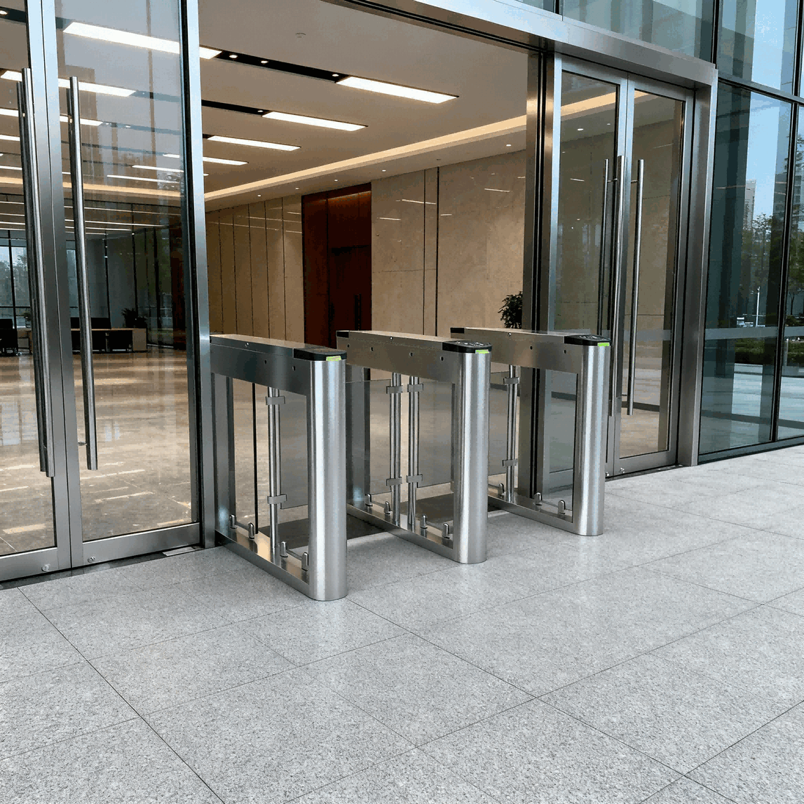 Anti-Collision RFID QR Code Swing Turnstile for Smart City Infrastructure Projects in Kuwait