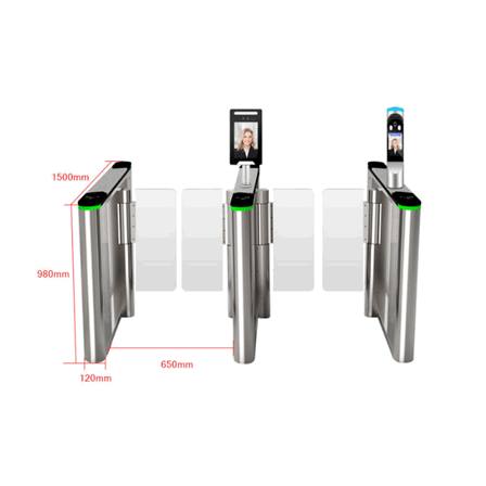 Baroxon Ba-Y002 RFID Optical Speedlane Turnstile - High Security Access Control for Kuwait City & Residential Complexes