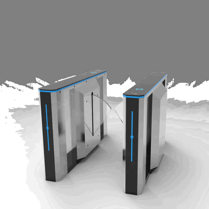 304 Stainless Steel Flap Barrier Gate with RFID & Fingerprint for Kuwait Corporate Offices