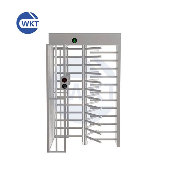 Full Height Rotating Steel Turnstile with Fingerprint Access for Kuwait Security Projects
