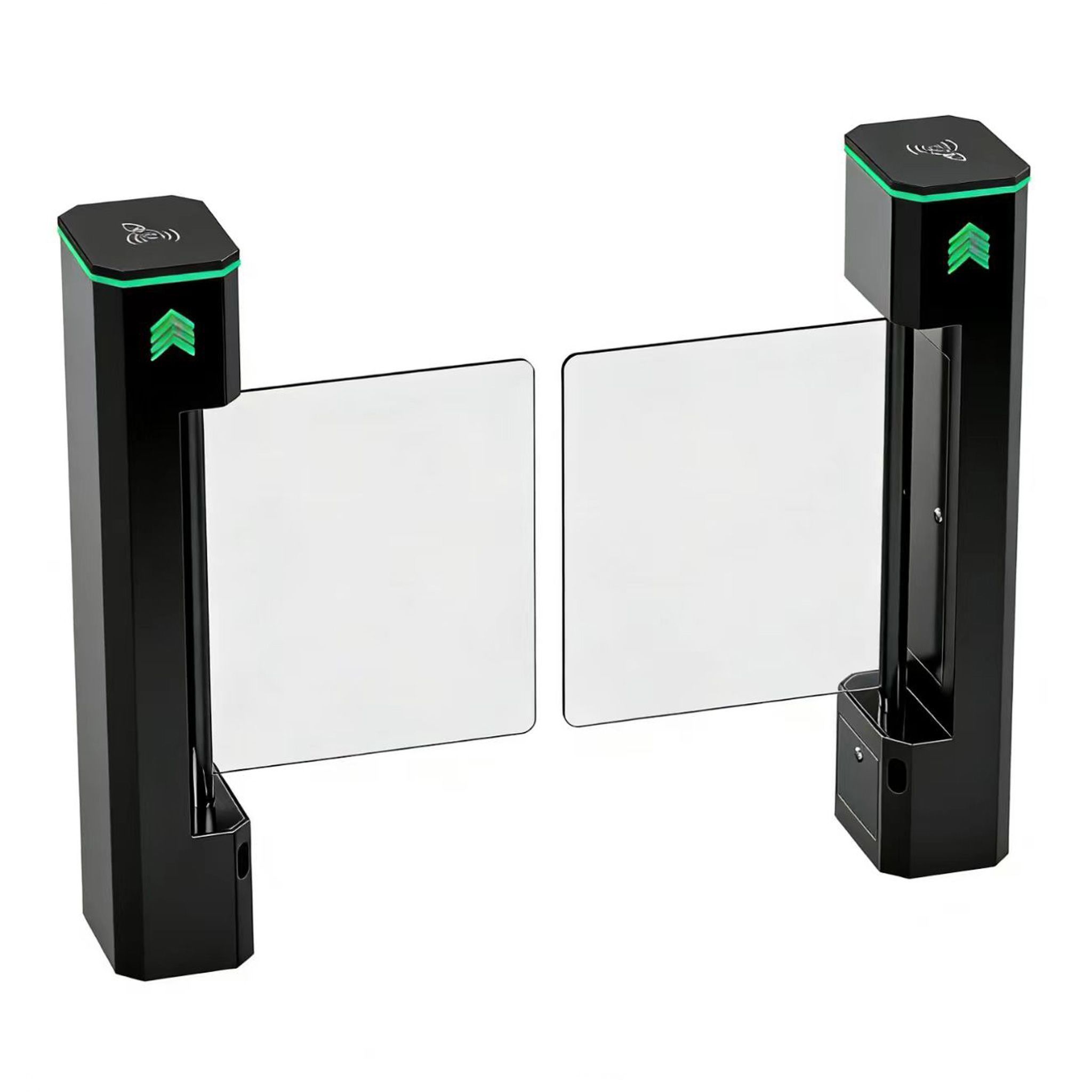 Baroxon Ba-B9 smart swing barrier optical turnstile gate for modern office lobby security in Kuwait