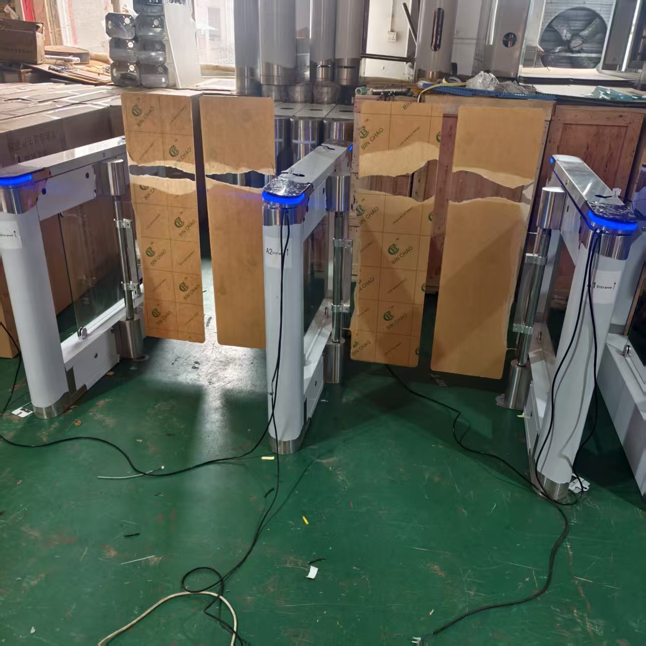 Slim profile turnstile cabinet shell housing