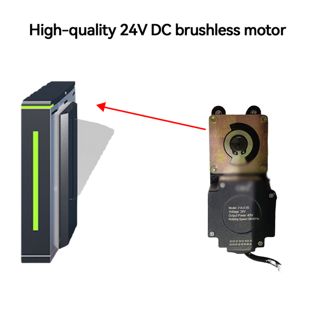Energy-efficient DC brushless motor turnstile gate