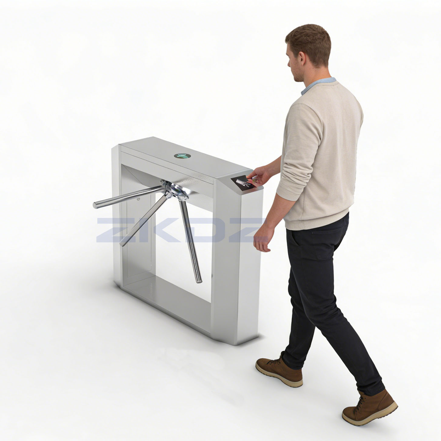 Automatic security barrier gate turnstile for Kuwait office corporate employee access control