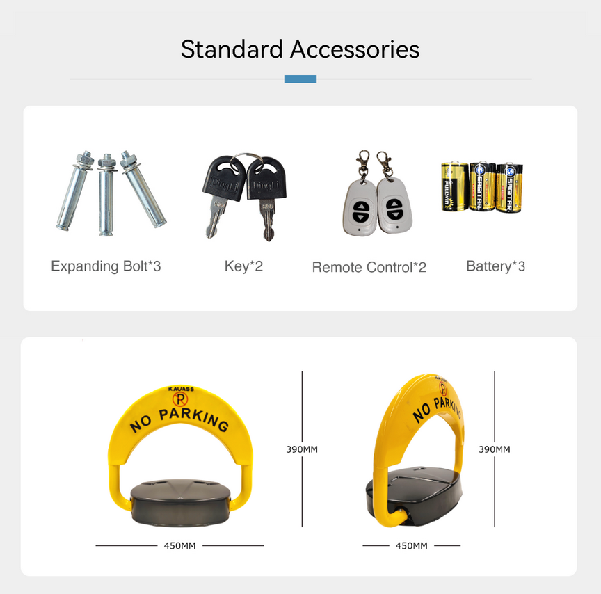 Component details of Ba-PL-901B heavy duty parking lock