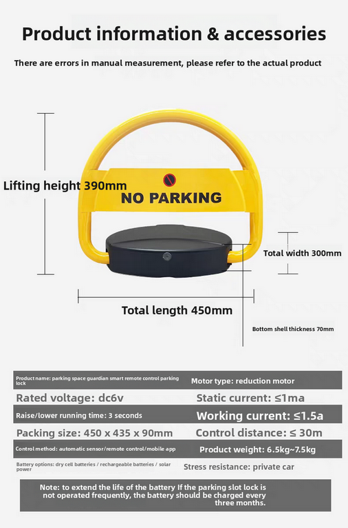 Modern parking slot protection device deployment
