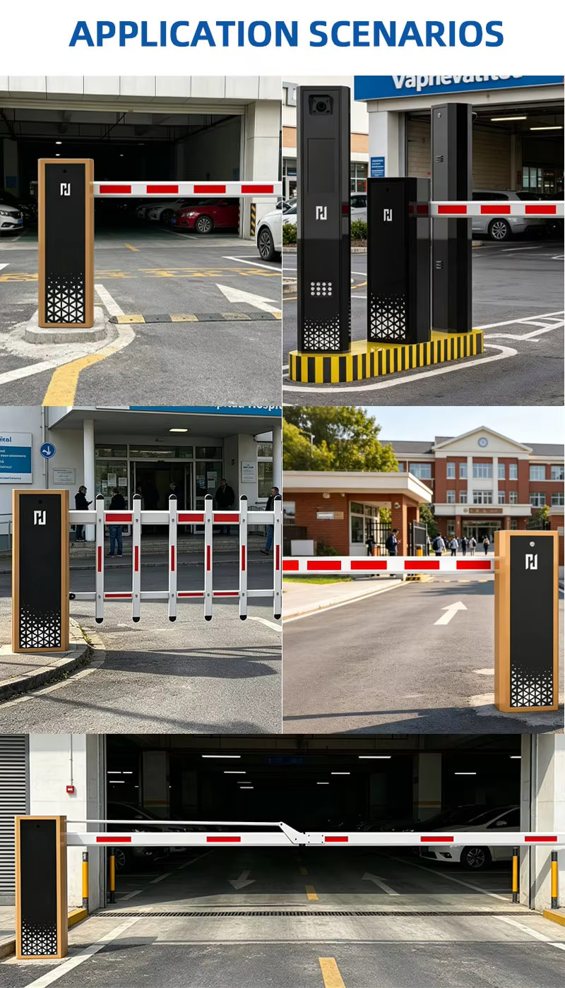 Commercial parking gate installation with Baroxon LPR camera integration Kuwait