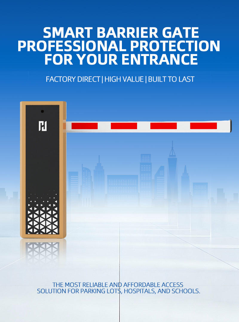 Weatherproof automatic parking barrier installed in high density urban developments