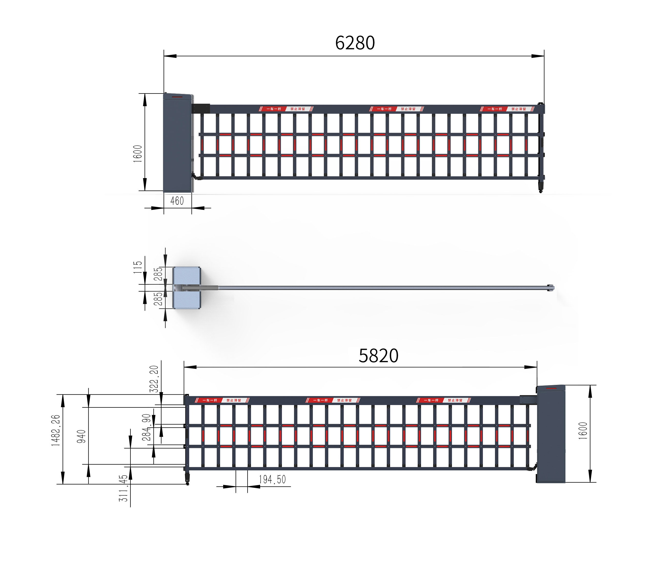 Baroxon Automatic Parking Barrier Manufacturing in Shandong Workshop for Kuwait Security
